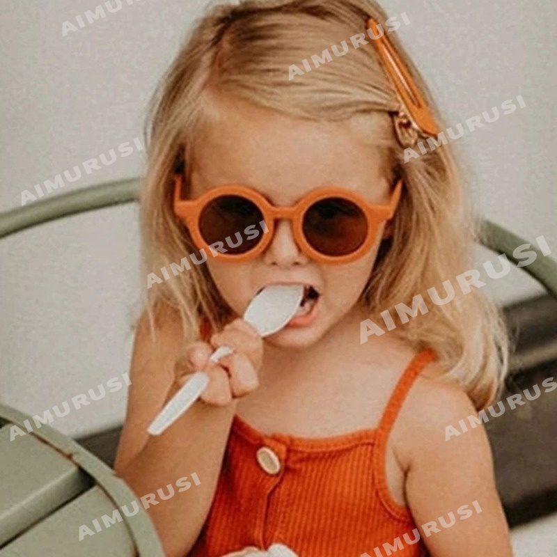 Kính mát gọng tròn chống tia UV400 thời trang Hàn Quốc đáng yêu cho bé 3-13 tuổi