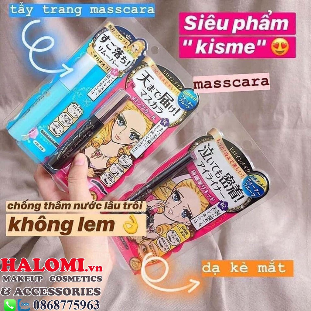 Mascara Kissme Set 3 Chiếc Bao Gồm Mascara Kẻ Mắt Và Tẩy Trang Chuẩn Nhật