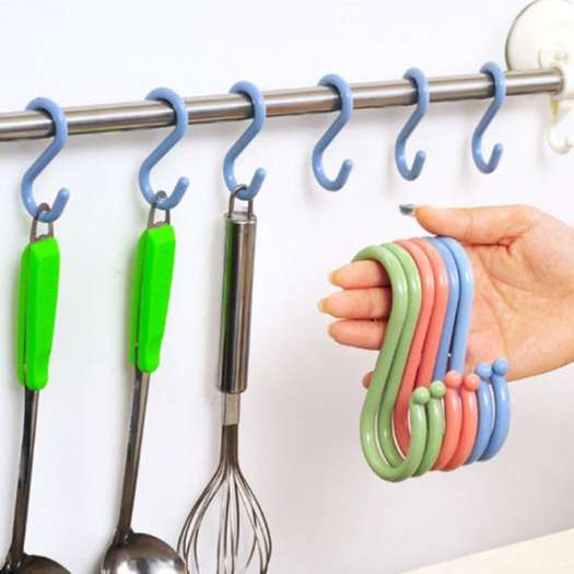 Bộ 8 Móc Treo Đồ Chữ S Tiện Dụng  Nhựa Cao Cấp Treo Quần Áo - Treo Đồ Đạc - Treo Hàng Đa Năng 2194 Lavio Store