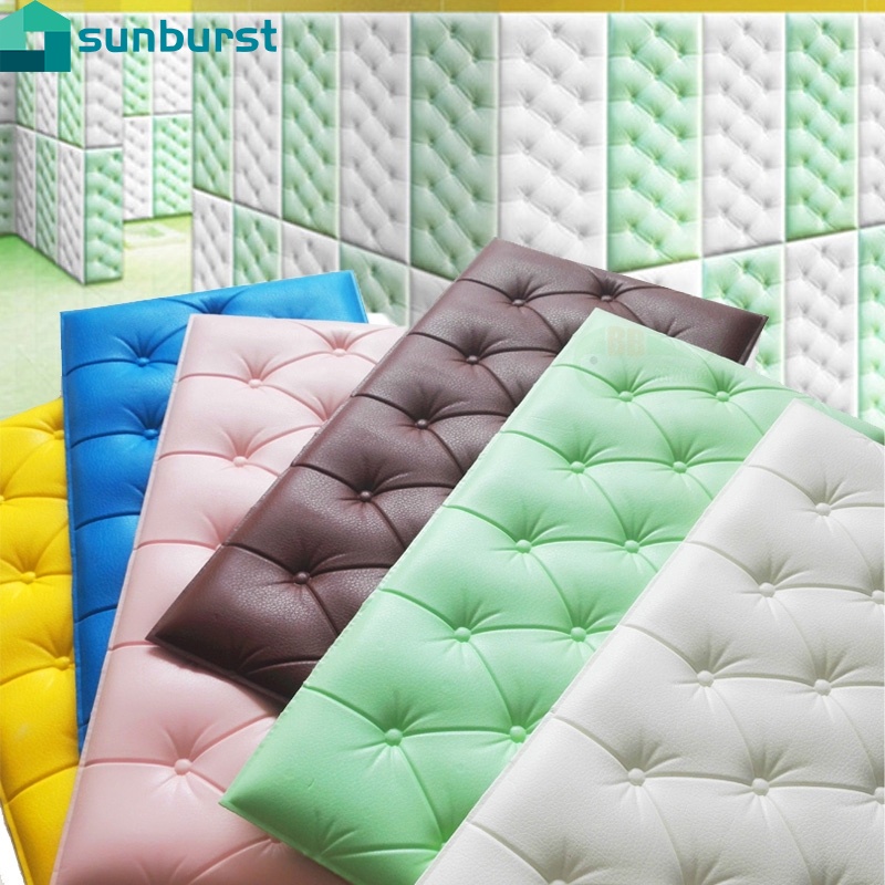 Giấy Dán Tường Bằng Xốp 3D Tự Dính Chống Va Chạm Kích Thước 60x30cm Chống Thấm Nước Trang Trí Nhà Cửa / Trường Mẫu Giáo / Phòng Khách