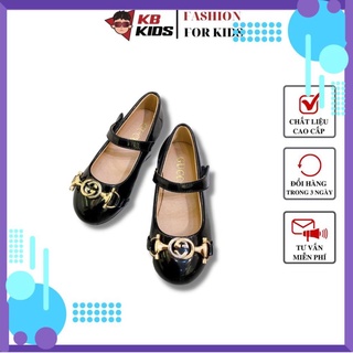 Giày búp bê cho bé gái gc tag vàng cao cấp 2 màu đỏ và đen - kb133