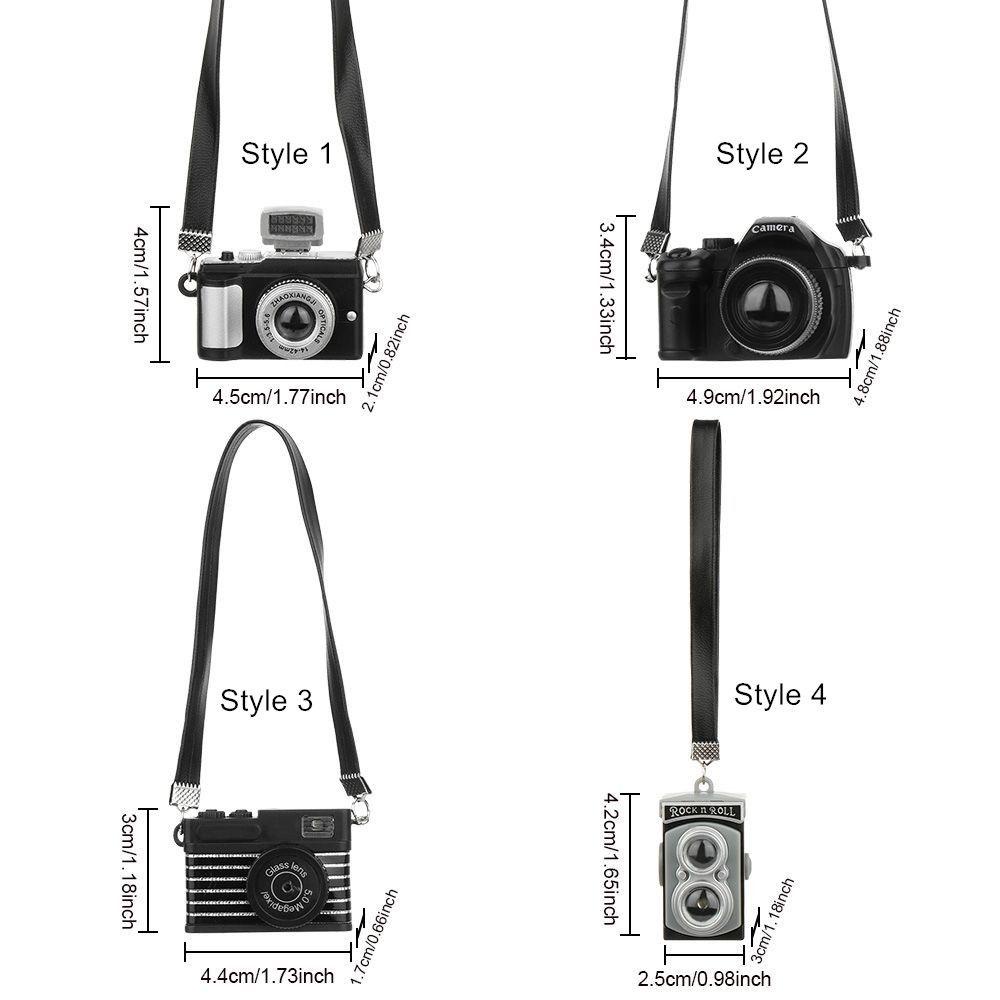 Mô Hình Máy Ảnh SLR Bằng Nhựa Tỉ Lệ 1 / 6 1 / 12 Trang Trí Nhà Búp Bê