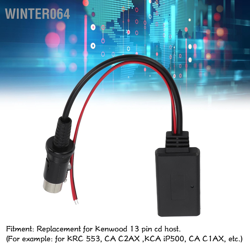Mô-đun Bluetooth 13 chân Bộ chuyển đổi âm nhạc Aux Cáp thanh thay thế cho Kenwood KRC 553 CA C2AX KCA IP500 C1AX Winter064