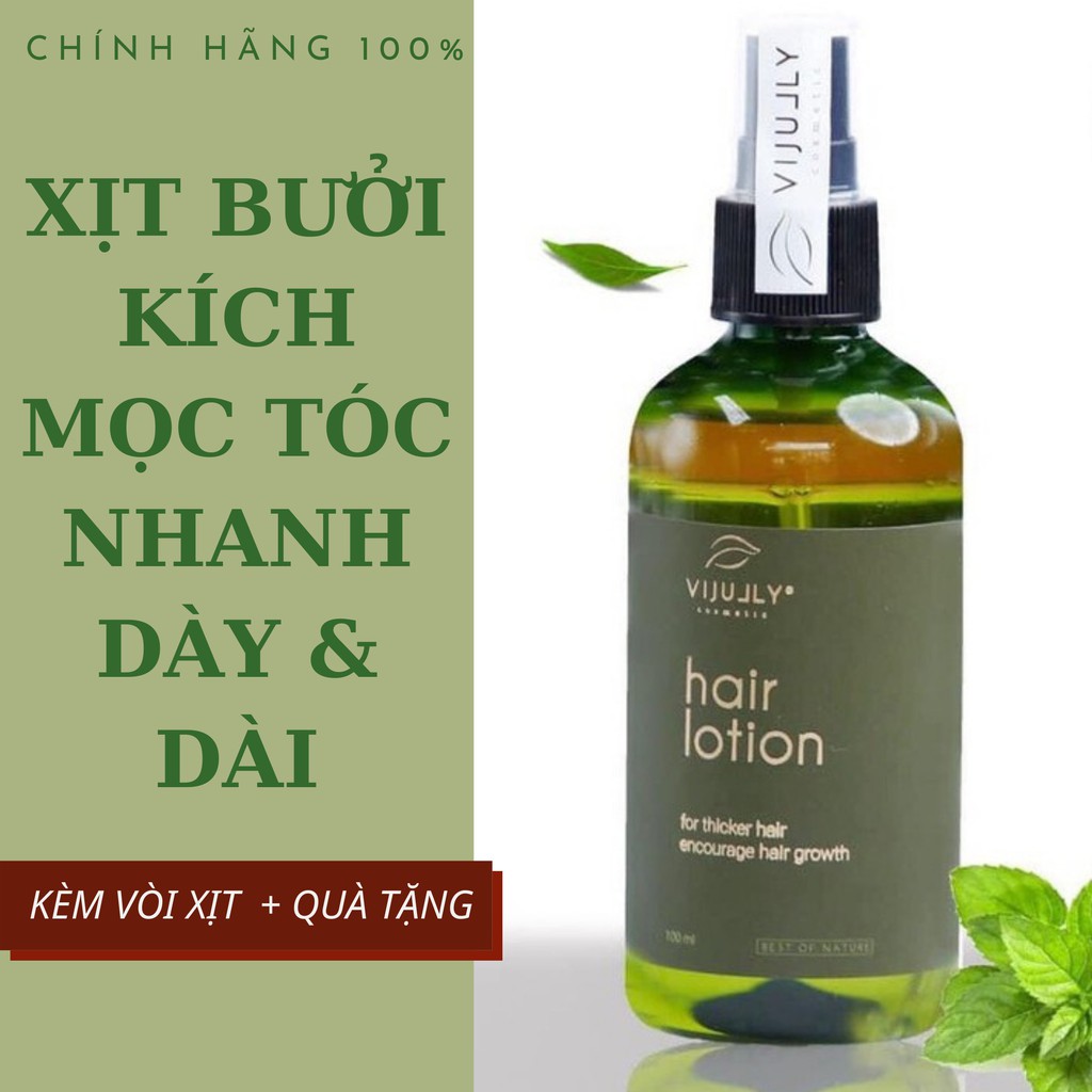 Xịt Bưởi Nguyên Chất - Tinh Dầu Bưởi Kích Mọc Tóc Nhanh Dài - Tinh Dầu Dưỡng Tóc cho Nam Nữ Vi Jully Chính Hãng 100ml