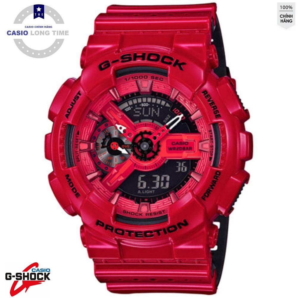 Đồng hồ nam Casio G Shock GA-110LPA-4ADR Dây Nhựa Màu Đỏ - Chống Nước 200m
