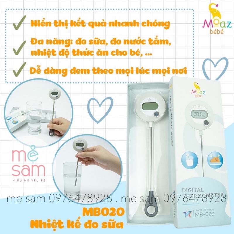 Nhiệt kế đo sữa MB-020 moazbebe