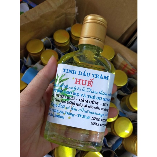 5 chai - Tinh dầu tràm Huế nguyên chất 100ml Chai đẹp