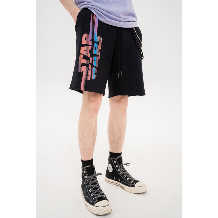 Quần Shorts BOO Nam Dáng Rộng In Graphic Starwars BZL Phong Cách Gen Z