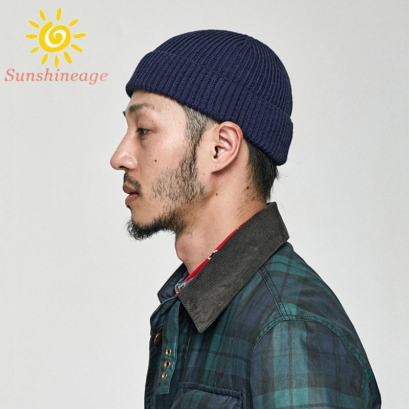 Mũ beanie len màu trơn phong cách retro thời trang thu đông dành cho nam và nữ