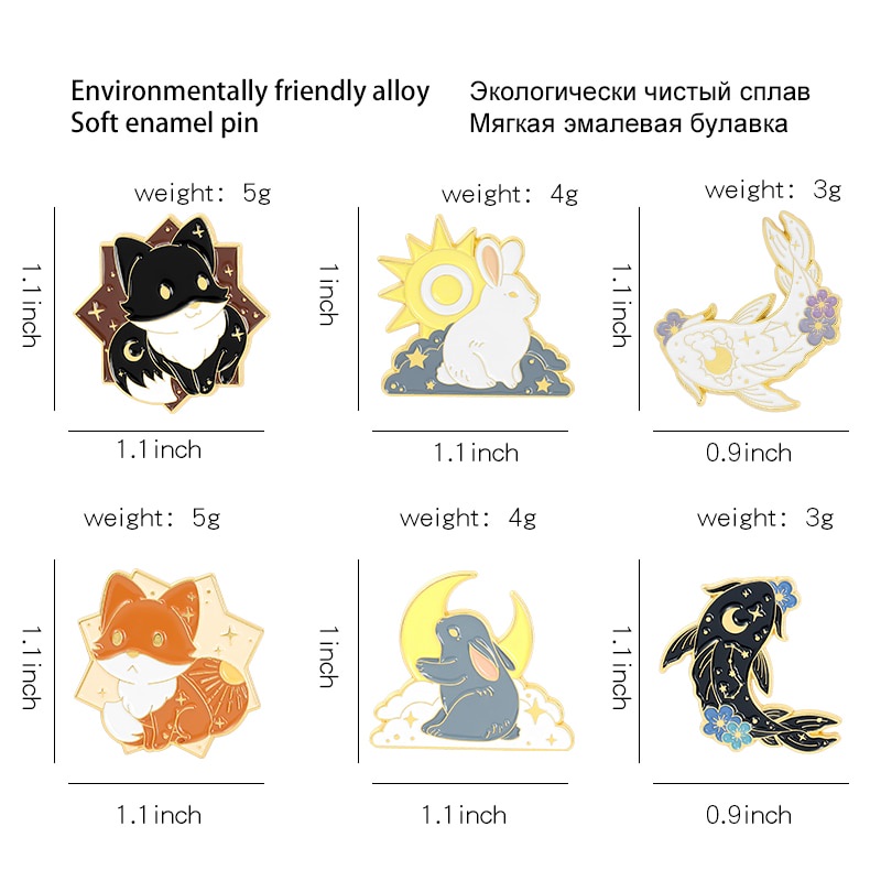 Ghim cài áo họa tiết động vật hoạt hình dễ thương cho nữ