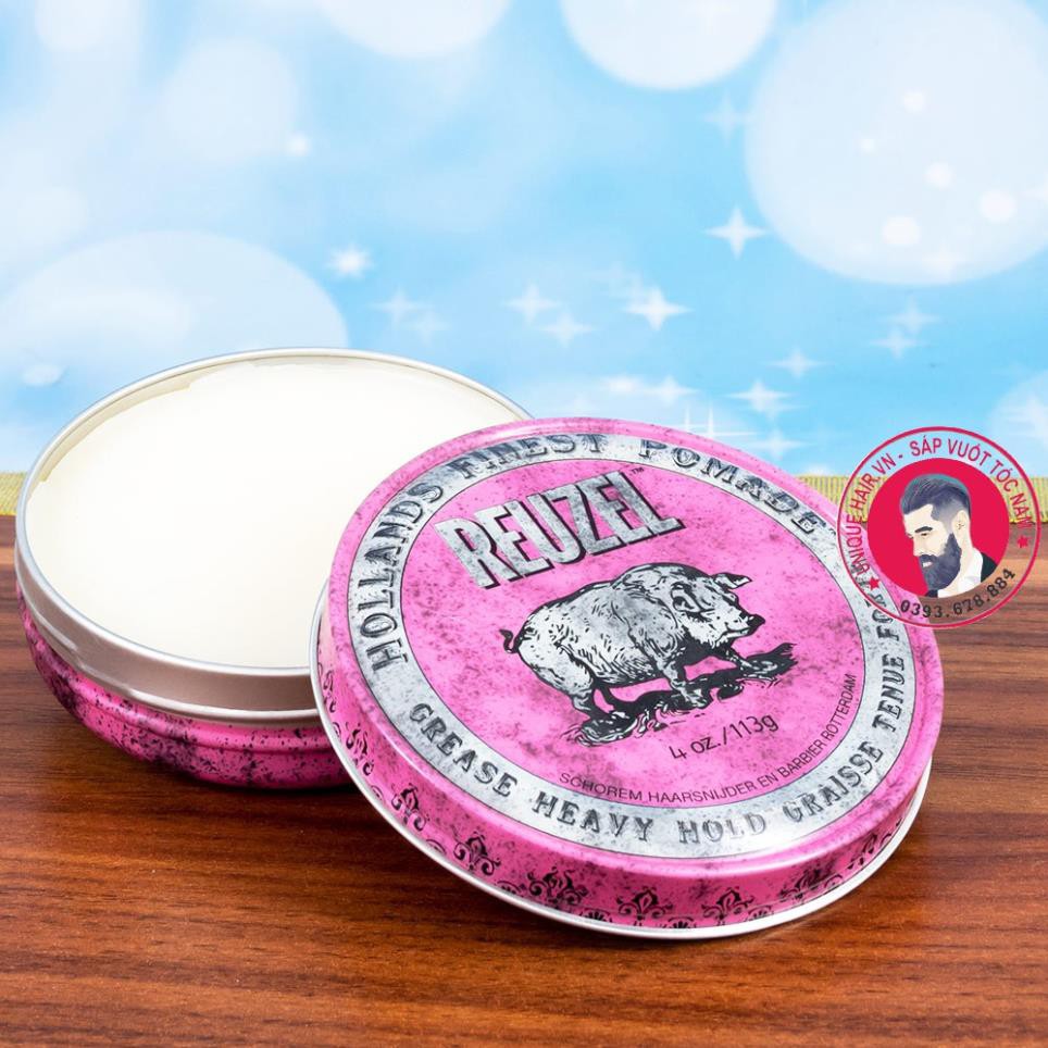 [CHÍNH HÃNG STORE HÀ NỘI] Pomade vuốt tóc Reuzel Pink Pomade -nhập khẩu Hà Lan | RẺ VÔ ĐỊCH