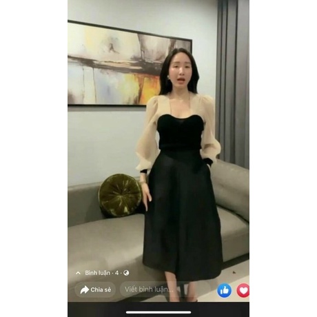 Áo len tăm phối tay tơ