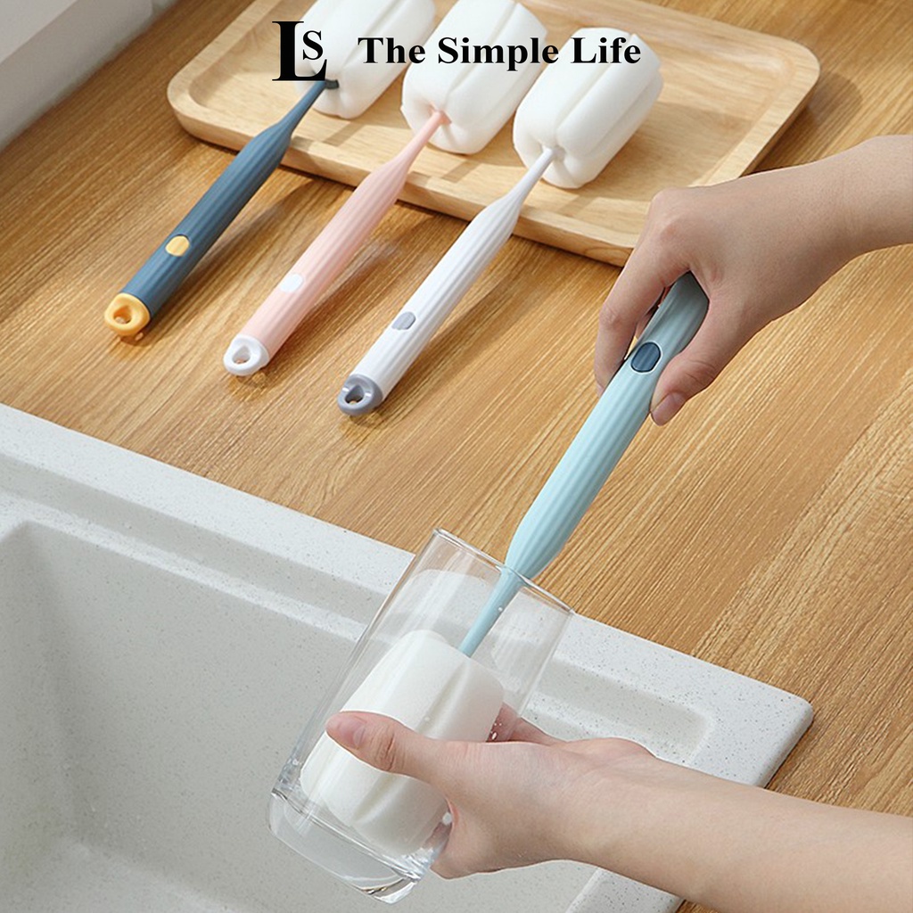 Cọ rửa bình, cọ rửa ly, bình sữa, cốc uống nước, dụng cụ làm sạch chai thủy tinh đa năng cao cấp [CHÍNH HÃNG]