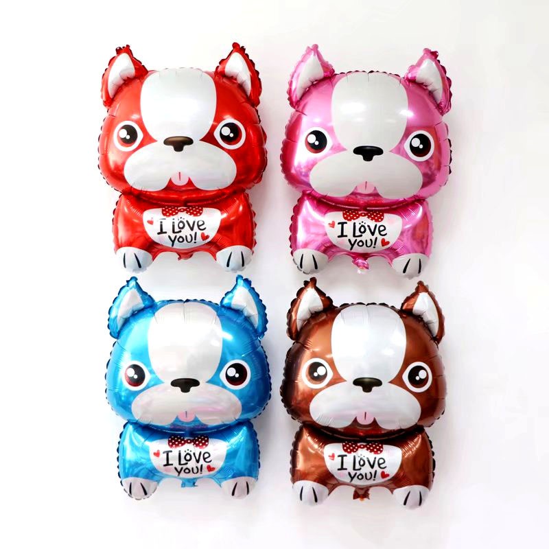 Bóng Chó Bull tráng nhôm trang trí sinh nhật 70x45cm