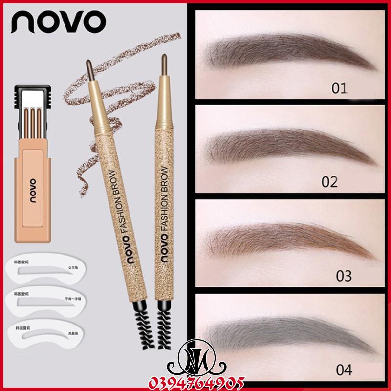 Bộ chì kẻ lông mày 3in1 Novo kèm 3 lõi phụ MO23 | BigBuy360 - bigbuy360.vn