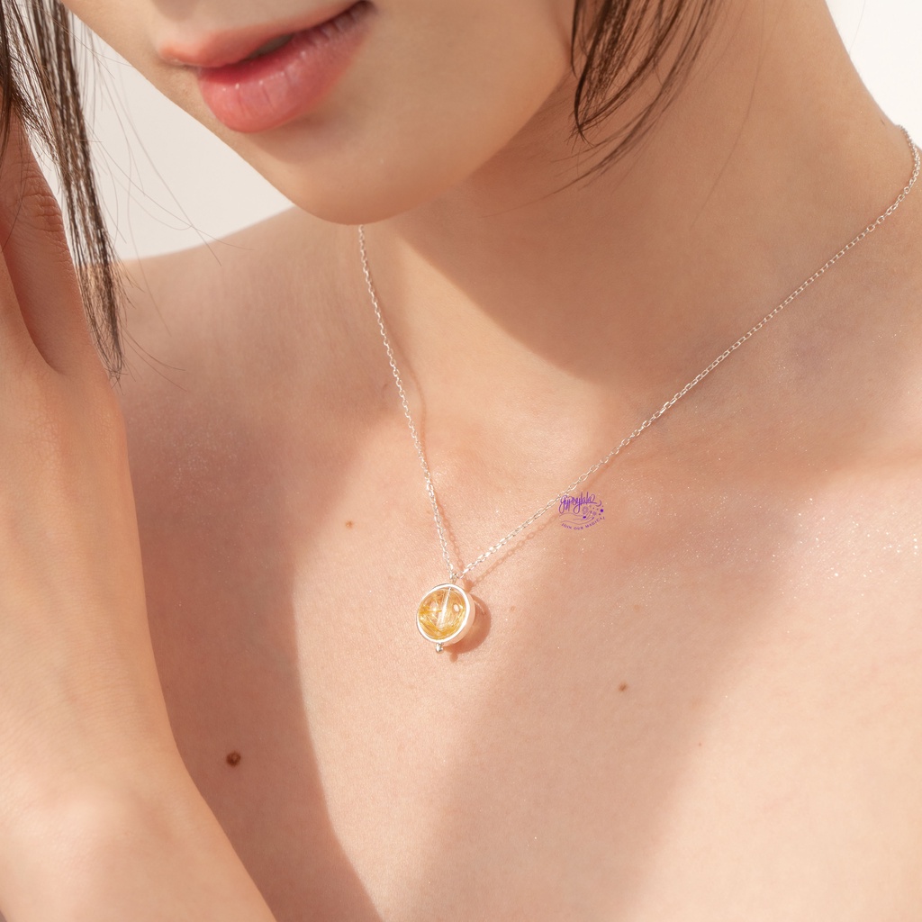Dây Chuyền Khung Bạc Nhiều Màu Đá Thiên Nhiên Mang Năng Lượng SP002711 Gypsy.lala