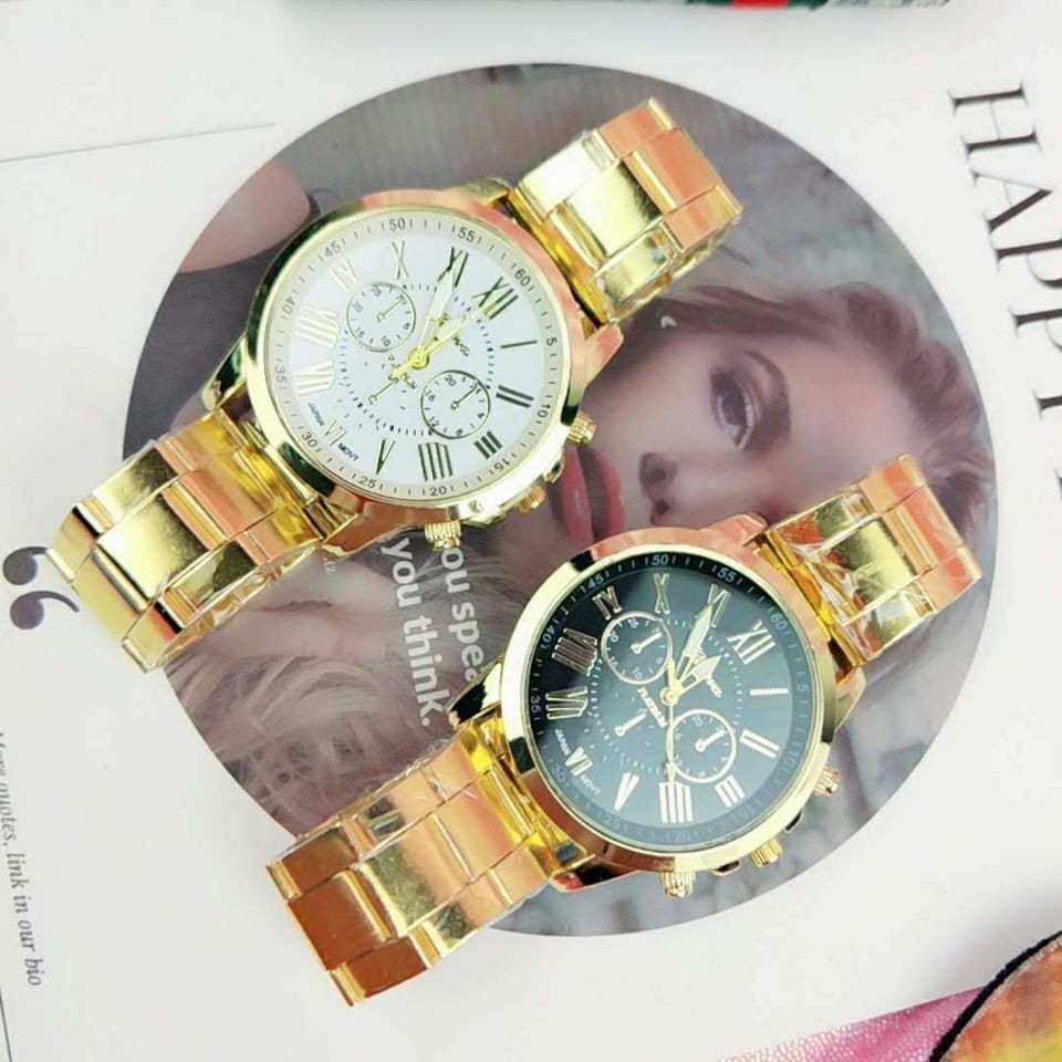 Đồng hồ nam Geneva Dây hợp kim sang trọng.