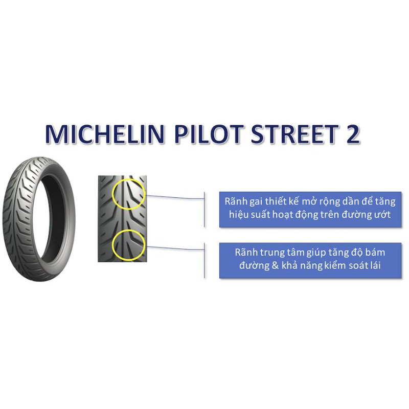 Vỏ Lốp Michelin Pilot Street 2 - Đủ Size