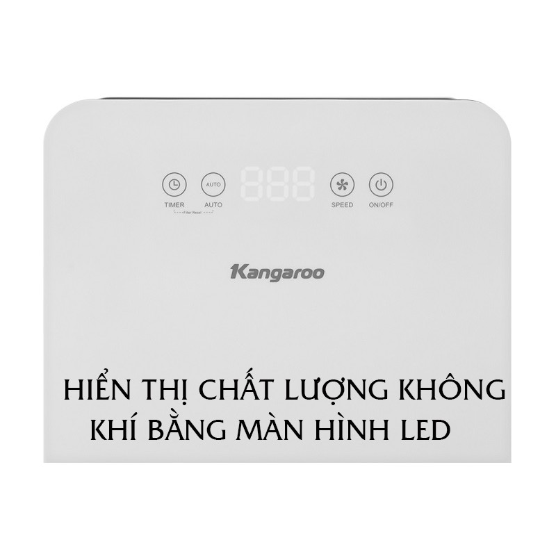 Máy lọc không khí Kangaroo KG36AP2   Hiển thị chất lượng không khí bằng màn hình LED - Có hẹn giờ