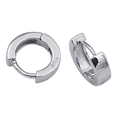 Bông tai tròn mạ bạc thời trang cho nam và nữ