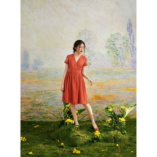 OLV - Đầm Glimmer V Neck Embro