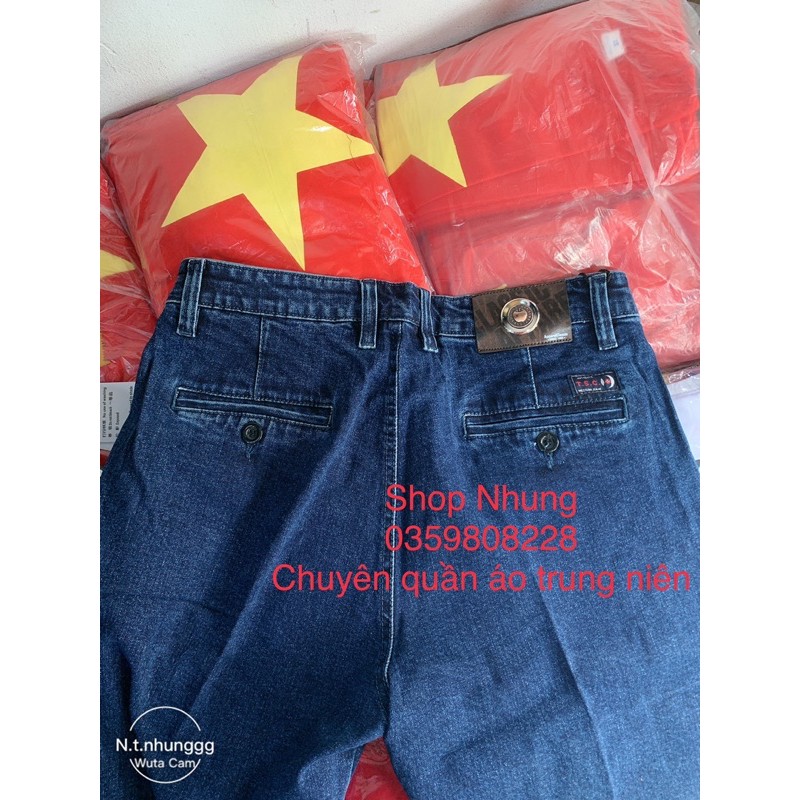 Quần ngố bò nam trung niên hàng công ty dày dặn co giãn cao cấp chất đẹp không phai