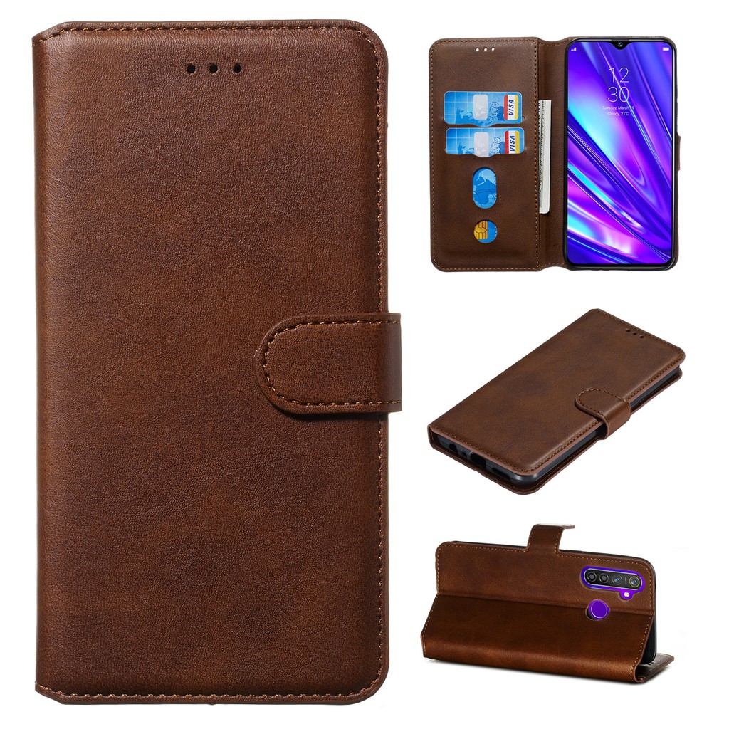 Bao da bò điện thoại nắp lật thời trang cho OPPO Realme C1 C2 A1K A1 A83 A3s A5 A59 F1s | BigBuy360 - bigbuy360.vn