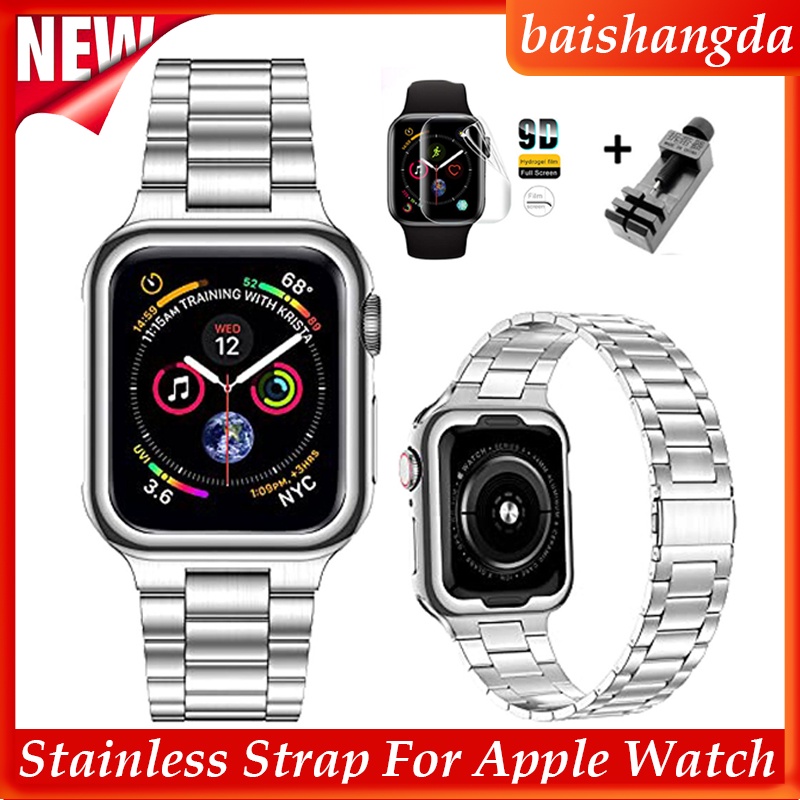 Dây Đeo Inox Cho Đồng Hồ Thông Minh Apple Watch 6 Se 44 mm 40mm 4 3 2 1 44 42 40 38