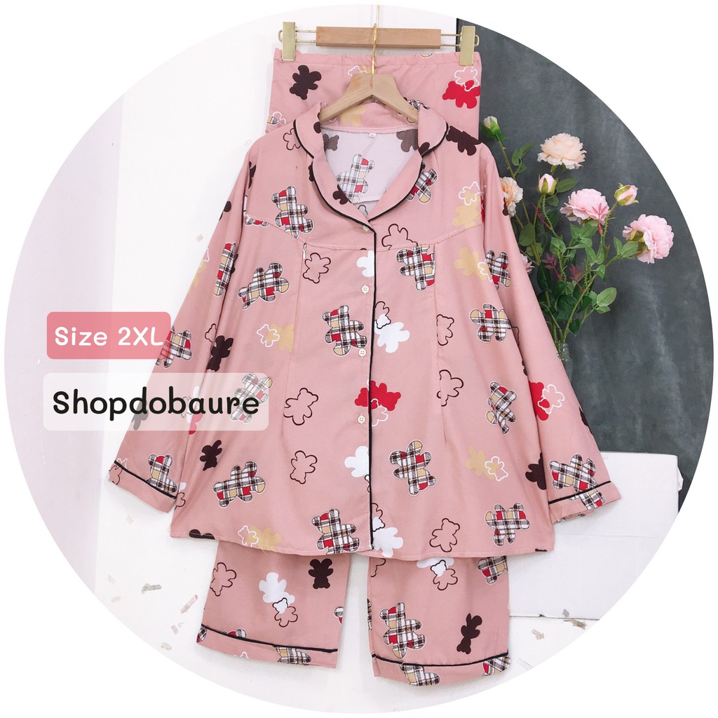 Bộ Pijama bầu và sau sinh Dài Tay kéo khóa cho con bú Thu Đông, chất kate thái dành cho mẹ từ 38 đến 85kg