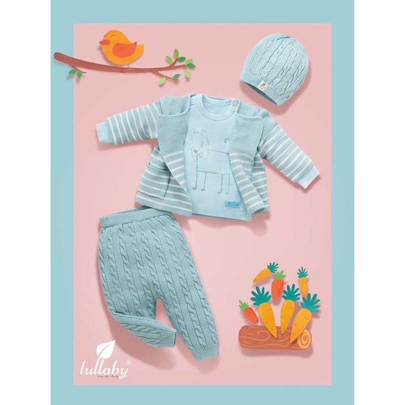 -50%Set len kèm mũ Lullaby 6-9m
