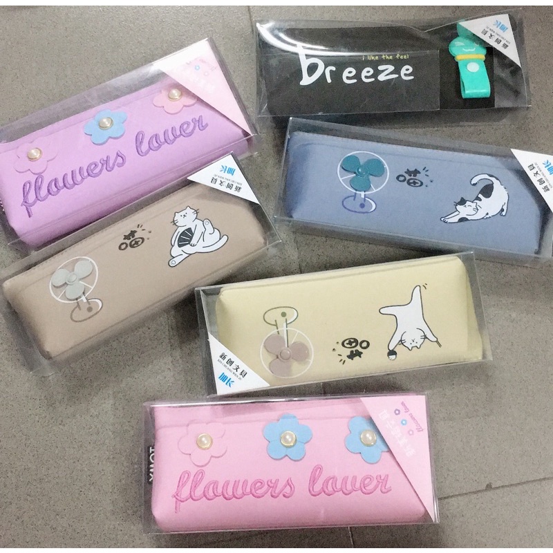 Túi đựng bút đính hoa cao cấp 20*10cm