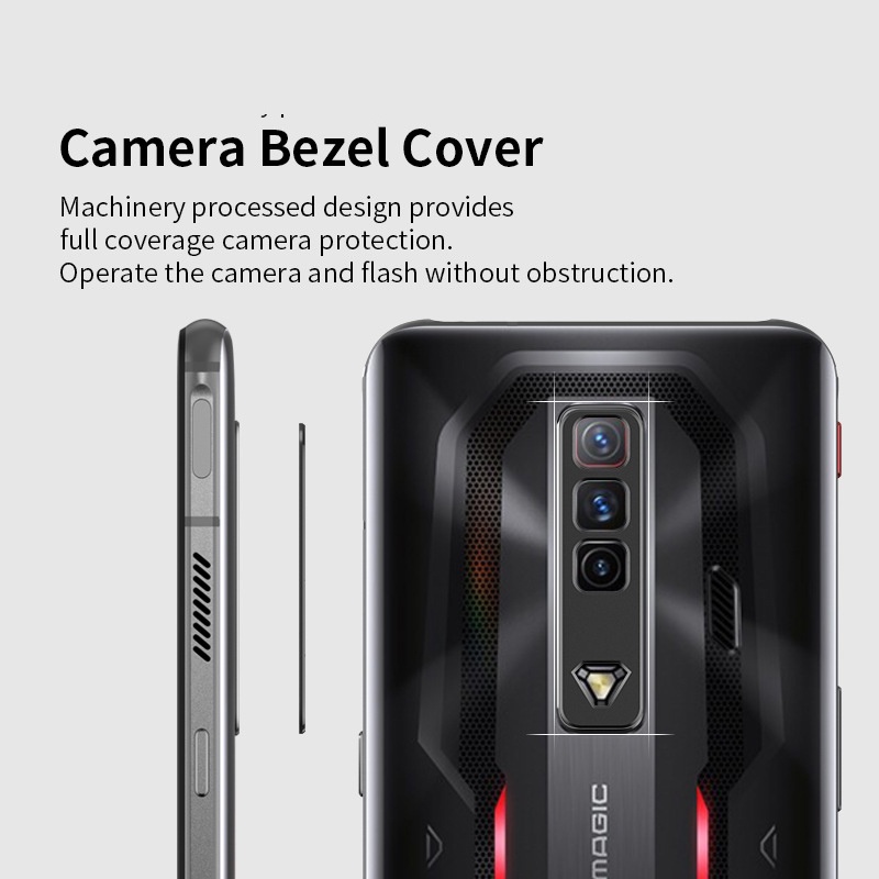 Khung Kim Loại Bảo Vệ Ống Kính Máy Ảnh Cho ZTE nubia Red Magic 7 8 8s Magic7 Pro Plus