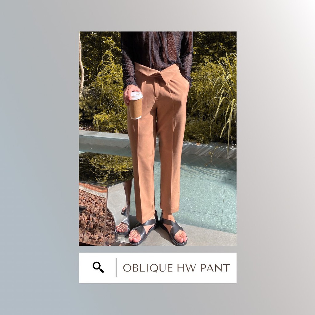 Quần Tây Nam dài lưng bẻ Mael - OBLIQUE HIGH WAIST PANT
