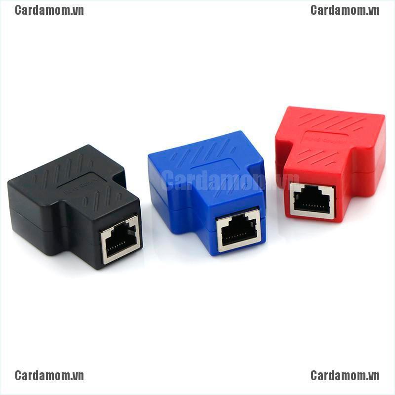 {carda} RJ45 Splitter Adapter Dual LAN Ethernet Socket Network Connections Splitter{LJ}