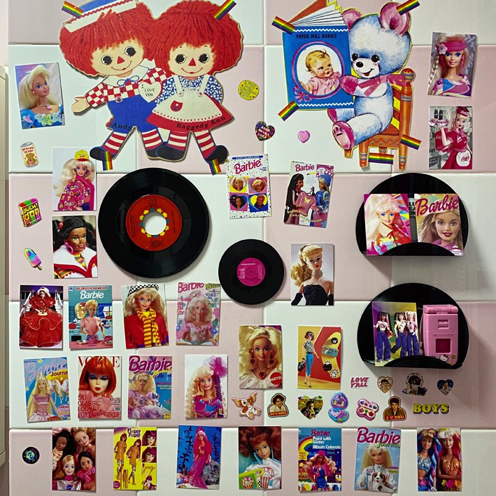 Tấm Áp Phích In Hoạt Hình Barbie Kiểu Vintage Nhật Bản 80s90s