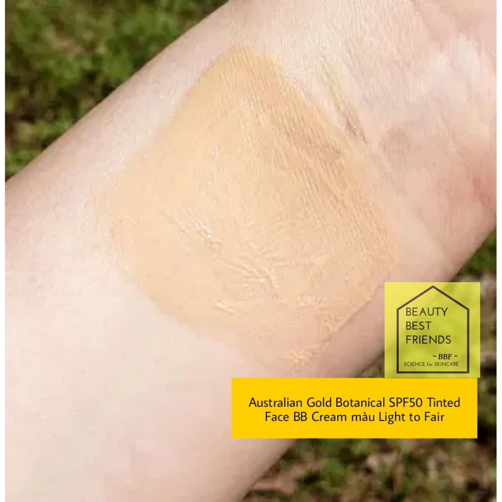 Kem chống nắng vật lý Australian Gold Botanical SPF50 Sunscreen Tinted Face BB Cream  89 ml