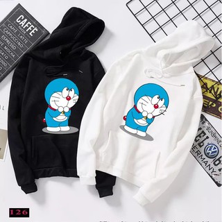 ÁO ĐÔI THU ĐÔNG NỈ HOODIE DOREMON