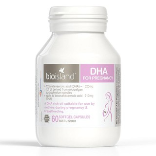 DHA cho bà bầu Bio Island của Úc 60 viên có tem Chemist warehouse