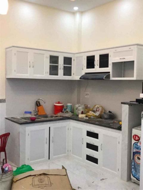 Tủ nhôm kính chén bát hàng đặt, loại tủ treo tường cao cấp
