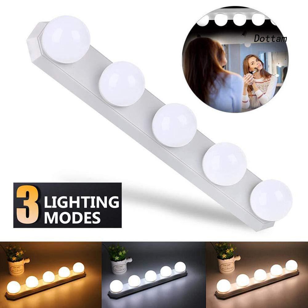 Đèn Led Trang Điểm Gắn Gương Trang Điểm 5 Bóng Có Giác Hút Tiện Dụng