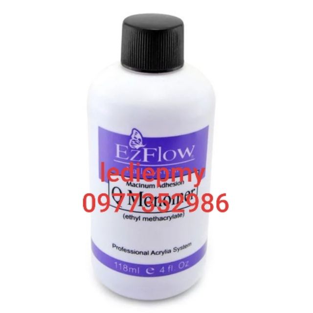 Nước hỗ trợ đắp hoa nổi, đắp móng bột làm móng hiệu Ezflow chai 118ml