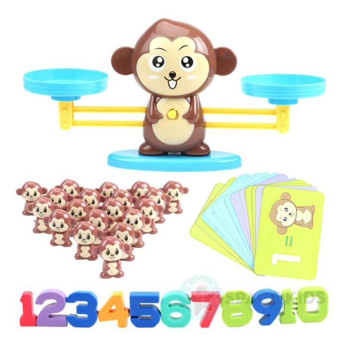 Đồ chơi cho bé thông minh Khỉ cân bằng toán học Monkey Balance cho bé học toán Space Kids
