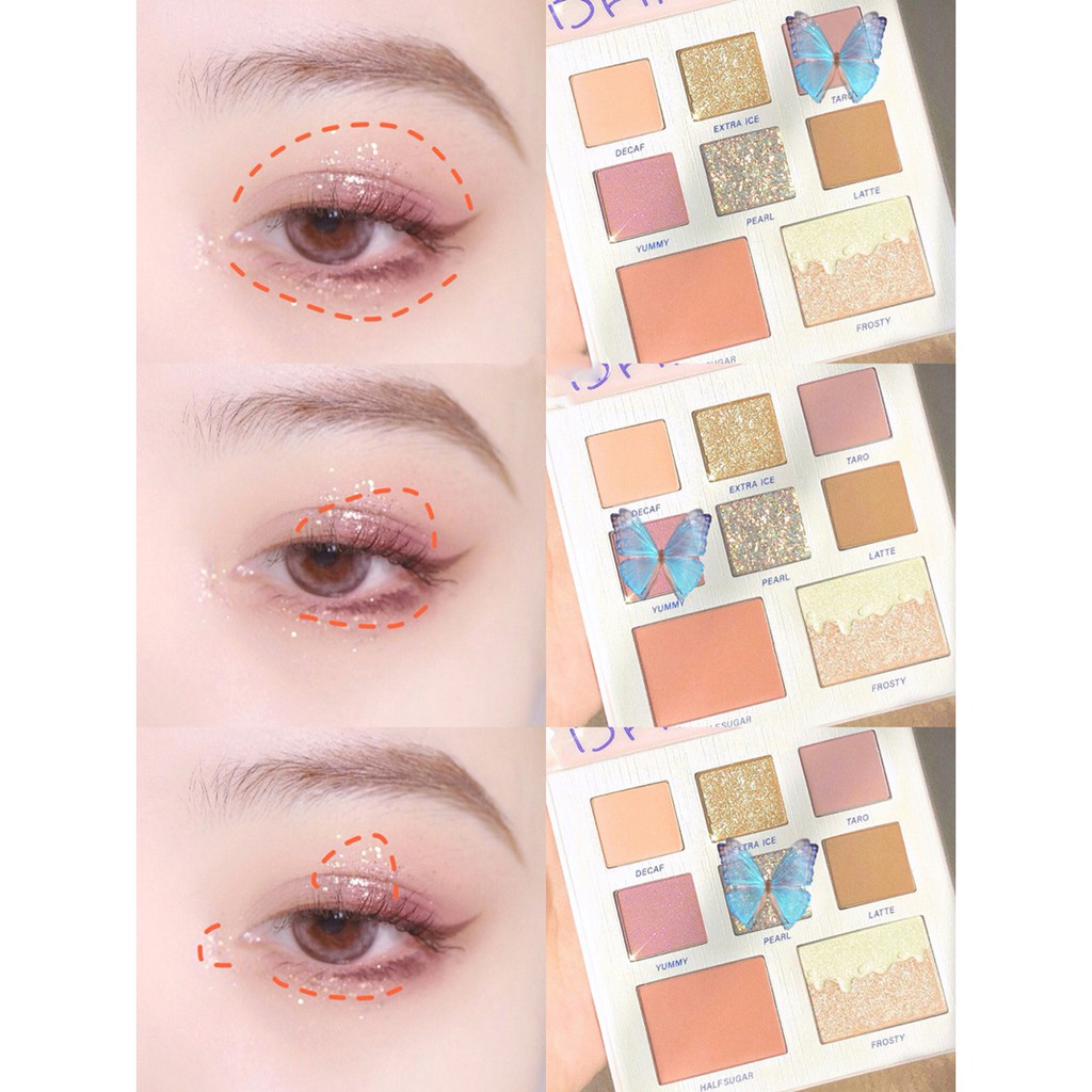 🔥Bảng mắt 8 màu DIKALU trà sữa Milk Tea Palette