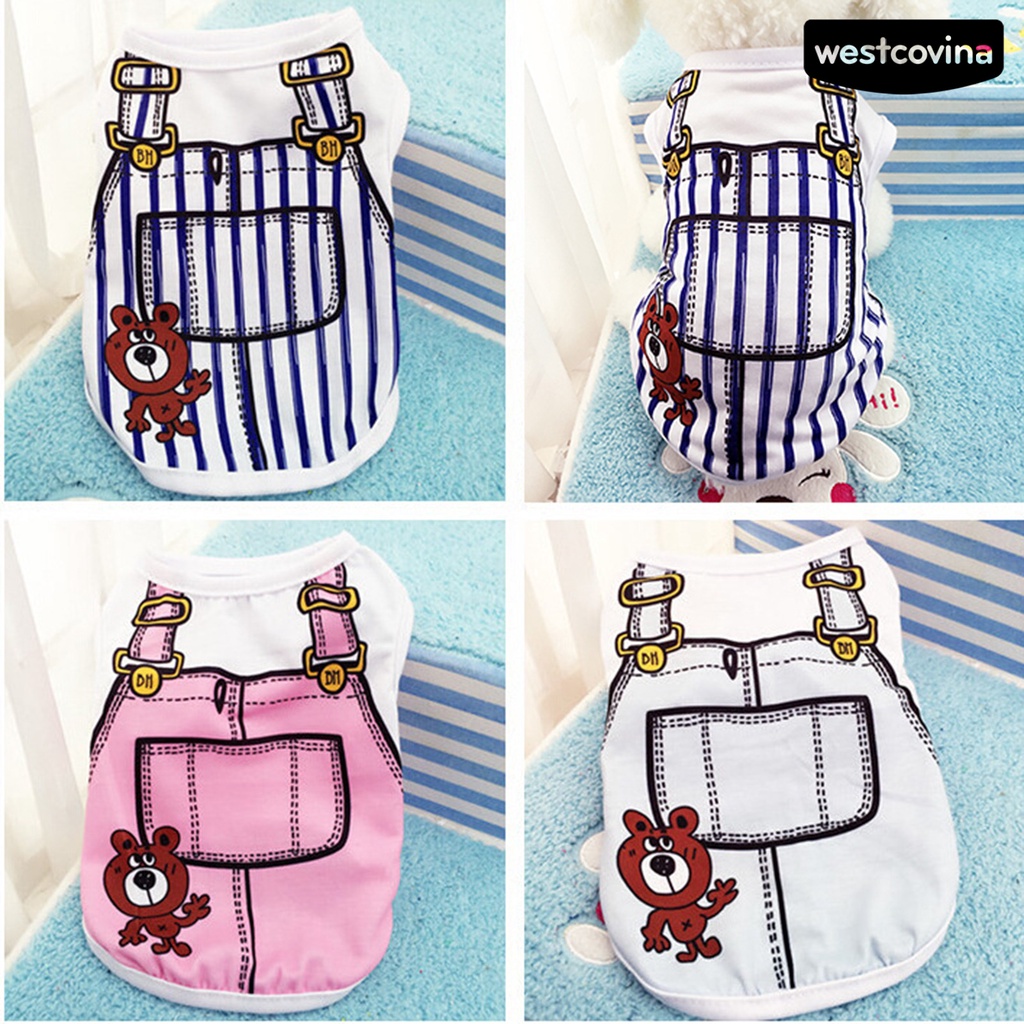 Áo Cotton Họa Tiết Hoạt Hình Cho Thú Cưng