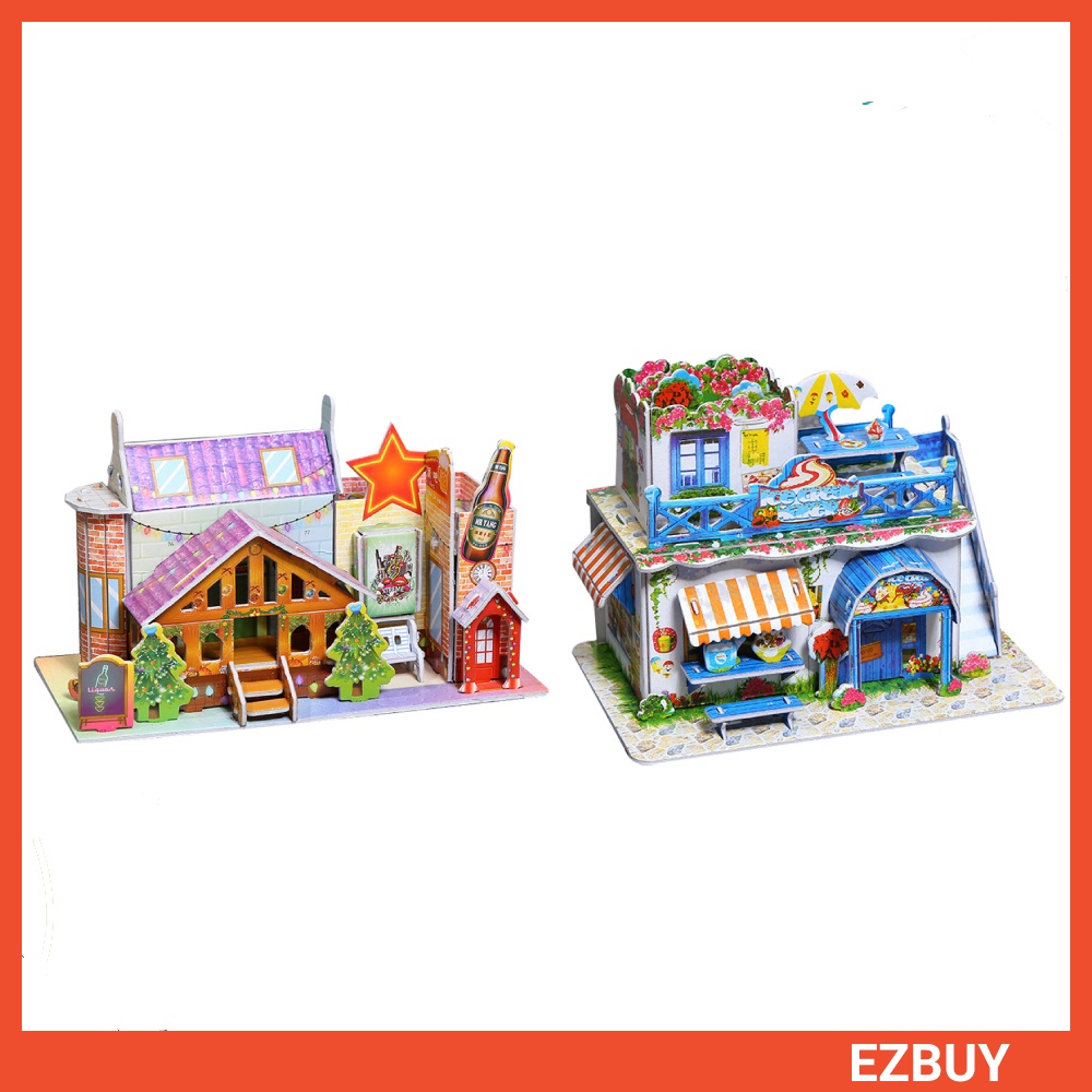 Bộ Đồ Chơi Xếp Hình 3D Bằng Giấy Giáo Dục Sớm Cho Bé