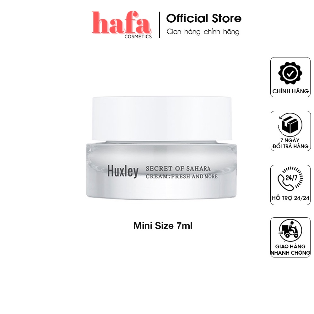 Kem dưỡng da ẩm mượt dạng gel Huxley Cream Fresh and More 7ml