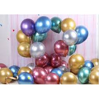 Set 5 bóng siêu nhũ chrome 10"