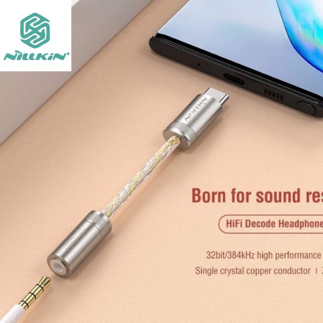Cáp chuyển Type C ra 3,5mm Nillkin Hifi Decode Headpgobe Amplifier Pro