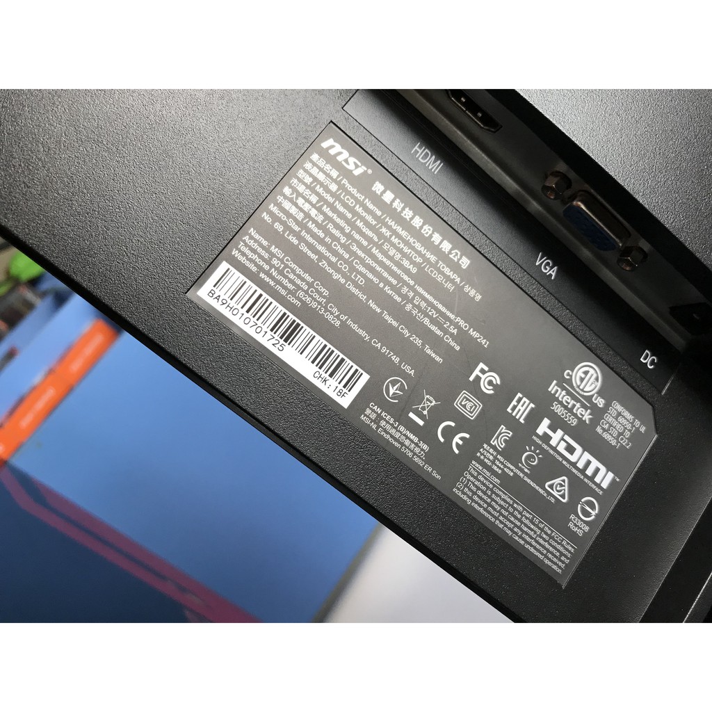 Màn hình máy tính MSI PRO MP241 23.8 inch FHD IPS 60Hz | BigBuy360 - bigbuy360.vn