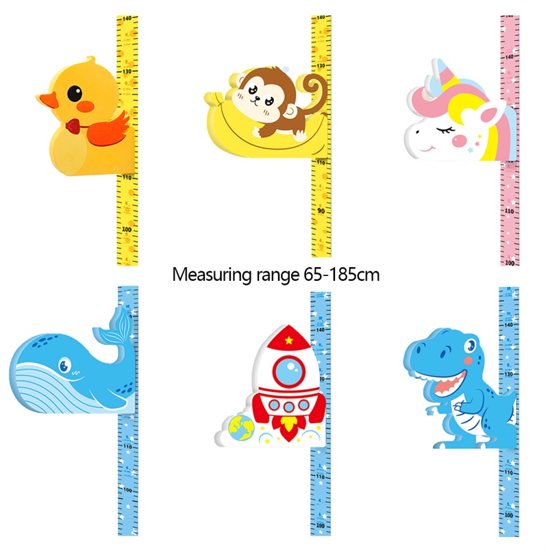 Miếng dán tường đo chiều cao hình hoạt hình 3d có nam châm dễ thương cho bé